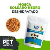 Tenebrio | Mosca Soldado Negro | Grillos Deshidratado para Reptiles, Aves y Mascotas Exóticas