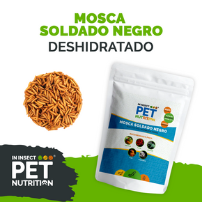 Tenebrio | Mosca Soldado Negro | Grillos Deshidratado para Reptiles, Aves y Mascotas Exóticas