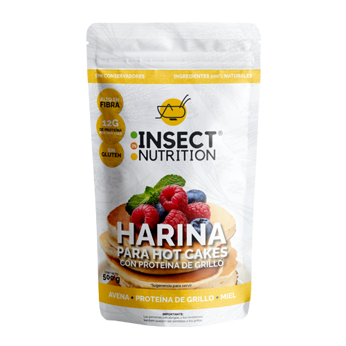 Harina para hot cakes con Proteína de Grillo
